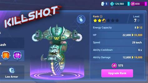 Killshot Rank Upgrade To 3 Star Mech Upgrade Mech Arena YouTube