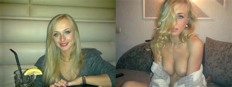 Ukrainian Blonde At The Club Vs At Home Porn Pic