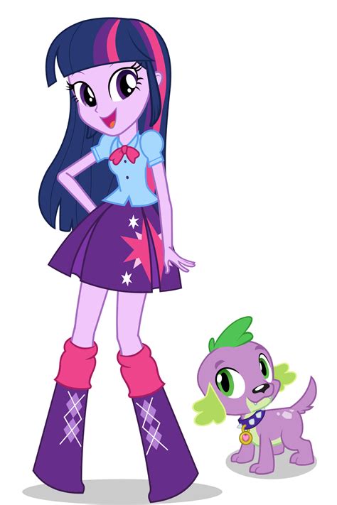 1378214 Safe Spike Twilight Sparkle Dog Equestria Girls