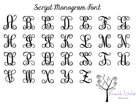 Free Printable Monogram Fonts - Printable Templates