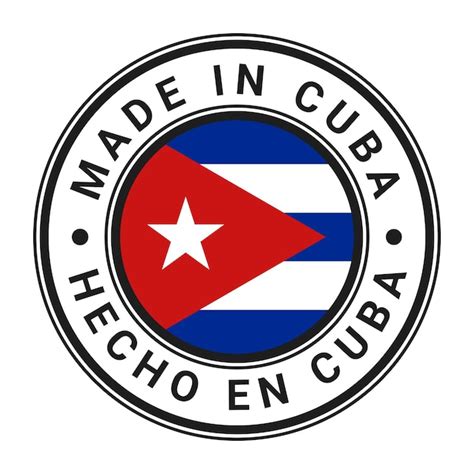 Premium Vector Made In Cuba Round Stamp Sticker With Cuban Flag Vector Illustration