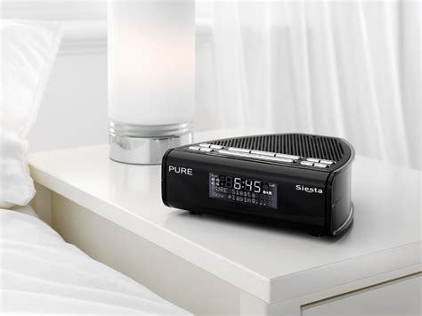 Pure Siesta Dab Fm Clock Radio Black Amazon Co Uk Tv