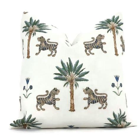 Schumacher Delft Tiger Palm Decorative Pillow Cover 18x18 Etsy