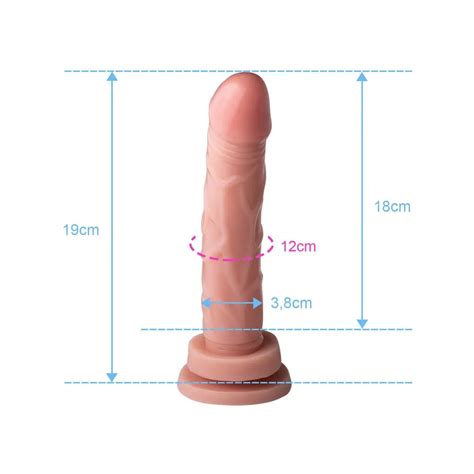 Liby Sex Shop PRÓTESE FORMATO DE PÊNIS 19 X 3 8CM COR BEGE CLARA