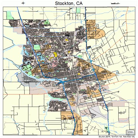 Stockton California Street Map 0675000