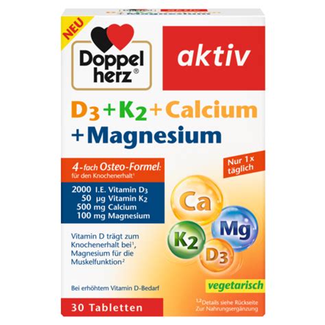 Doppelherz Magnesium Calcium Kalium B6 D3 Brausetabletten