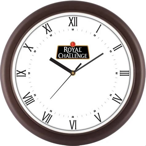 Plastic Brown Promotional Wall Clocks Size 10 Dia For Promotional