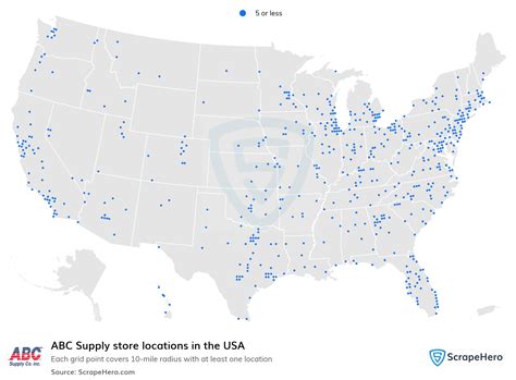 list   abc supply store locations   usa scrapehero data store