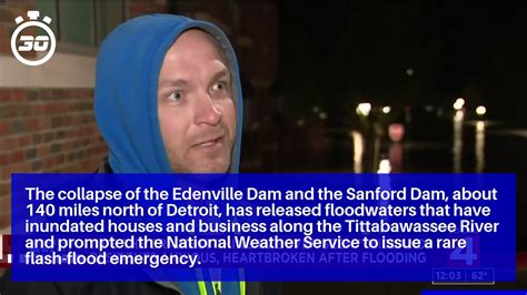 Catastrophic Flooding Underway As Dam Failures In Michigan Force