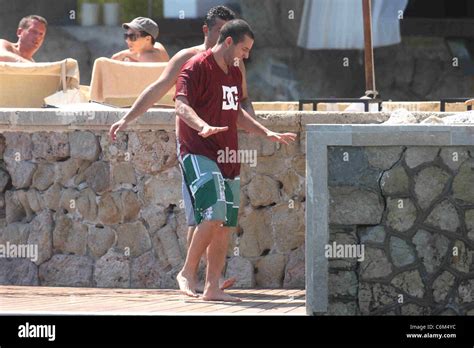 Adam Sandler Goes Swimming With Grown Ups Stars Mallorca Island Spain