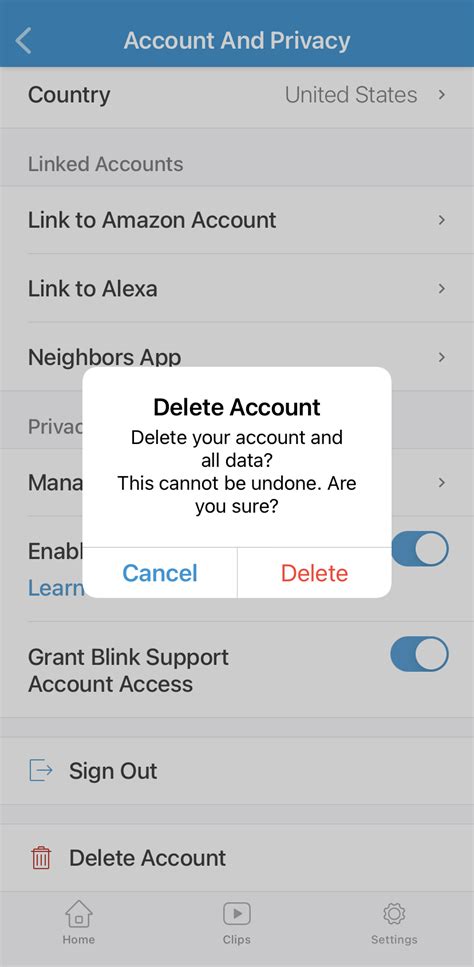 How Do I Delete My Account — Blink Support