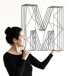 Metal Wire Wall Art Metal Wire Sculptures Wire Letter Installations ...