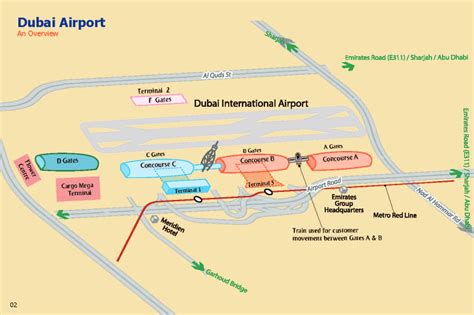 Airport Terminal 2 Dubai Location Map