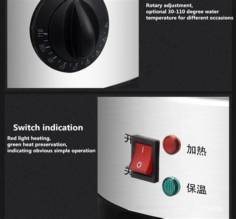 Stainless Steel Thermos Milk Tea Bucket Insulated Vacuum Hot Drinking Dispenser Electric Heating