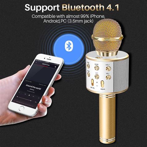 Buy Ws Wireless Bluetooth Karaoke Handheld Microphone Usb Ktv