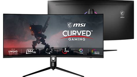 MSI 34" Ultrawide Quad HD 144Hz Adaptive Sync Curved HDR Monitor ...
