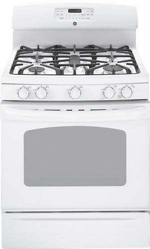 Best Buy Ge 30 Self Cleaning Freestanding Gas Range White On White