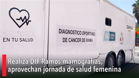 Realiza DIF Ramos mamografías aprovechan jornada de salud femenina