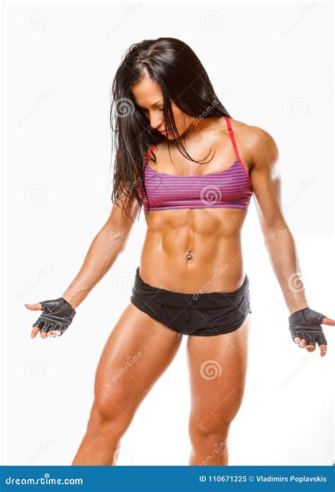 Brunette Fitness Woman Stock Image Image Of Conscious