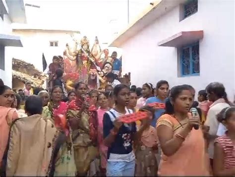 Immersion Of Maa Durgas Idol In Ganesha Pond Kolhimar गणेशा तालाब