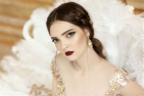 Model HD Portrait Face Makeup Lipstick Brunette HD Wallpaper Rare Gallery