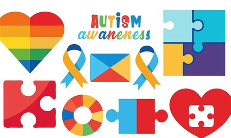 Premium Vector Autism Awareness Clipart Illustration Set