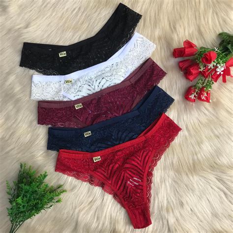 Calcinha Plus Size ViDa Lingerie Tanga Fio Sexy Lisa Em Renda Sensual Lingerie Feminina Sexys