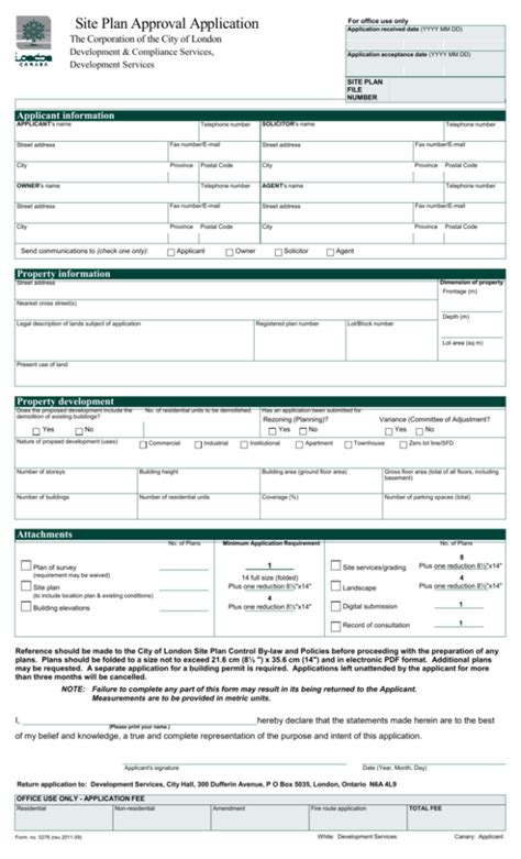 Application For Site Plan Approval