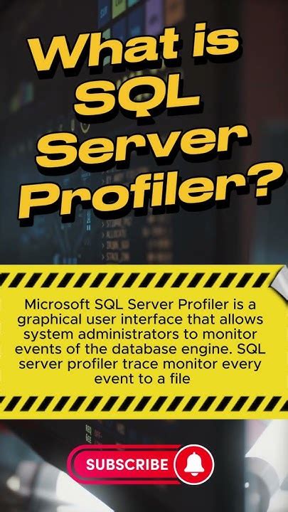 What Is Sql Server Profiler Shorts Ytshorts Youtube