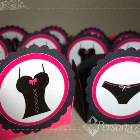 Forminhas Ch De Lingerie Pink E Preto Un Elo