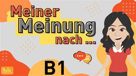 Deutsch lernen B1 eigene Meinung äußern Wortschatz und