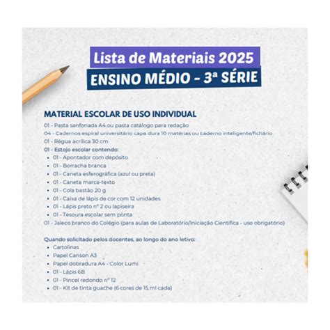 Material Escolar Ensino Médio - Lista de Material Escolar para Imprimir: 20 Modelos Grátis para Todas ...