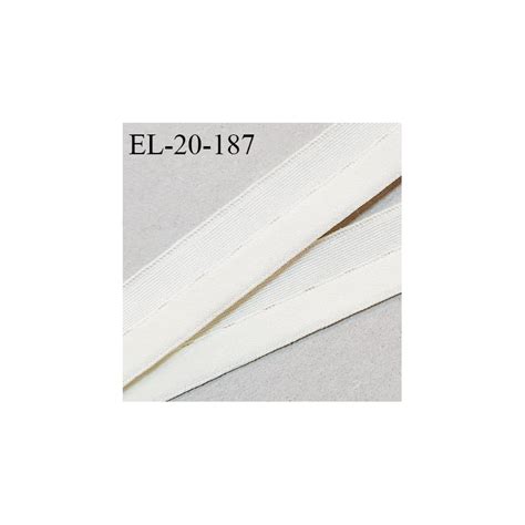 Elastique lingerie mm pré plié couleur écru brillant sur un côté et doux sur l autre fabriqué