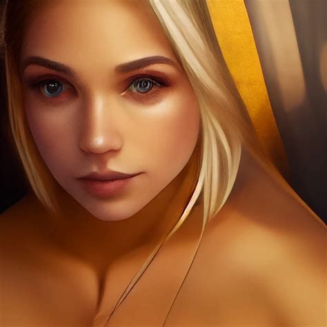 Beautiful Blonde Woman Exposed Navel And Stomach Midjourney