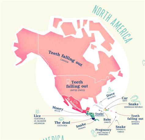 The Most Common Dreams By Country Brilliant Maps