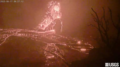 Video K Lauea Eruption Update Vigorous Lava Fountain