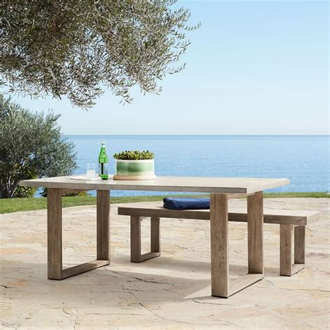 Portside Outdoor Concrete Dining Table 72 West Elm