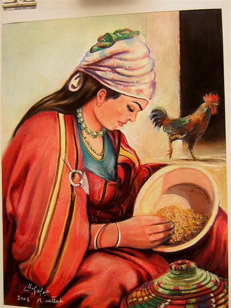 Tunisian Woman Painting by Abdussalam Nattah