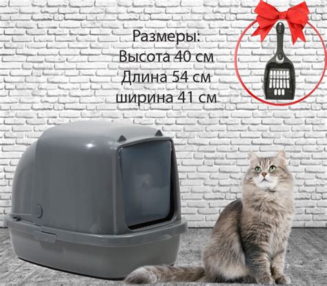 Туалет - лоток закрытый с фильтром,для кошек ,53 х 41 х 40 см, совок в ...