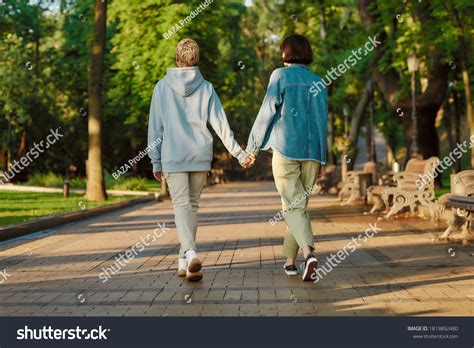 Full Length Shot Lesbian Couple Having Stock Photo Shutterstock
