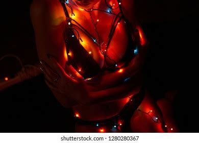 Sexy Brunette Black Lingerie Posing Inside Stock Photo 1280280367 Shutterstock