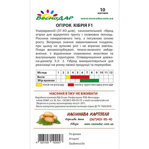 Семена огурцов Кибрия F1 купить в Украине | Веснодар