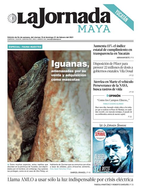 Yucatán La Jornada Maya Viernes 19 De Febrero De 2021 By La Jornada