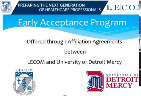 Lecoms Early Acceptance Program For Medical School 34 And 44