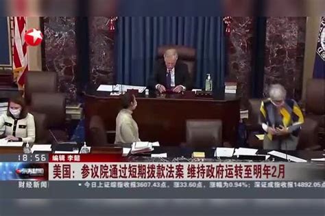 美国：参议院通过短期拨款法案 维持政府运转至明年2月 法案 政府 美国