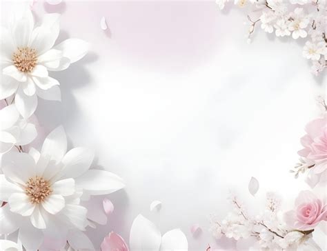 happy white day  background  beautiful flower premium ai