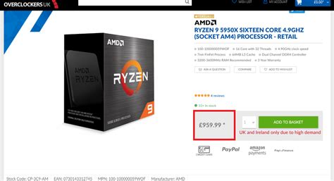 Sky-high AMD Ryzen 9 5950X prices provide an unsettlingly discouraging ...