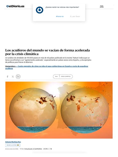 Los Acuíferos Del Mundo Se Vacían De Forma Acelerada Por La Crisis