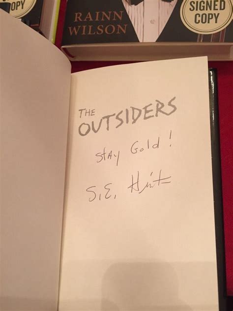 Se Hinton Autographed Stay Gold The Outsiders Hc Book 1797004253