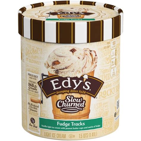 Edy S Dreyer S Fudge Tracks Light Ice Cream 48 Fl Oz Instacart